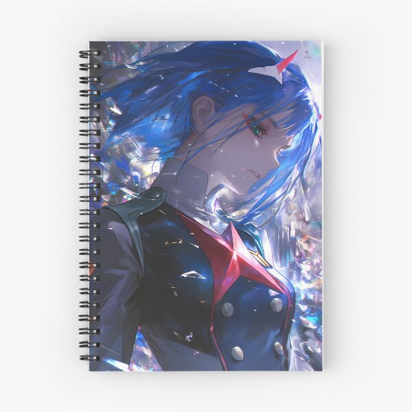 Item preview, Ichigo Darling In The Franxx Blue Hair Mecha Profile Portrait designed and sold by 108Recordings.