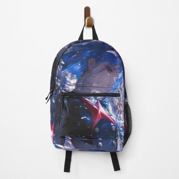 Item preview, Ichigo Darling In The Franxx Blue Hair Mecha Profile Portrait designed and sold by 108Recordings.