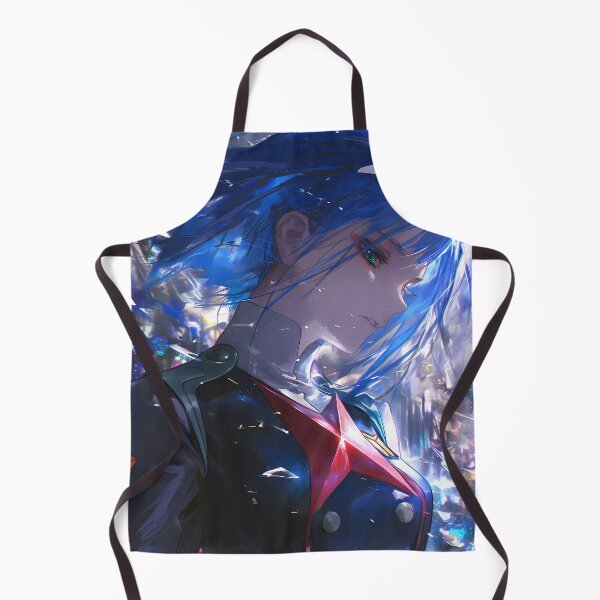 Item preview, Ichigo Darling In The Franxx Blue Hair Mecha Profile Portrait designed and sold by 108Recordings.