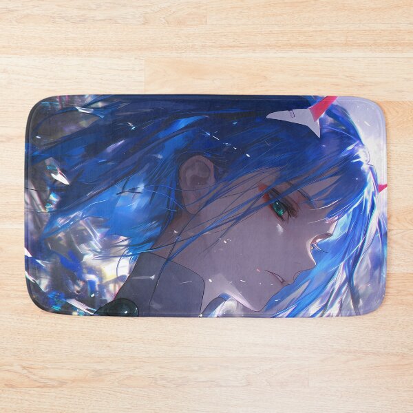 Item preview, Ichigo Darling In The Franxx Blue Hair Mecha Profile Portrait designed and sold by 108Recordings.
