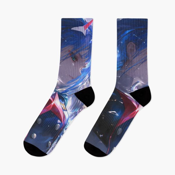 Item preview, Ichigo Darling In The Franxx Blue Hair Mecha Profile Portrait designed and sold by 108Recordings.