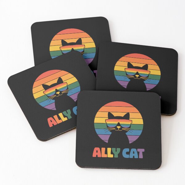 Item preview, Pride Ally Cat Rainbow Cat Ally LGBTQ Support designed and sold by Formatage.