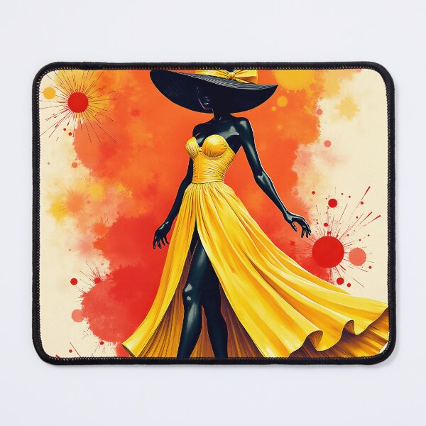 Item preview, Ethereal Beautiful Leggy Black Skinned Girl in Yellow designed and sold by Huskyyy Designs.