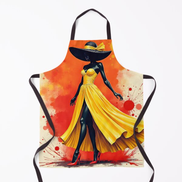 Item preview, Ethereal Beautiful Leggy Black Skinned Girl in Yellow designed and sold by Huskyyy Designs.