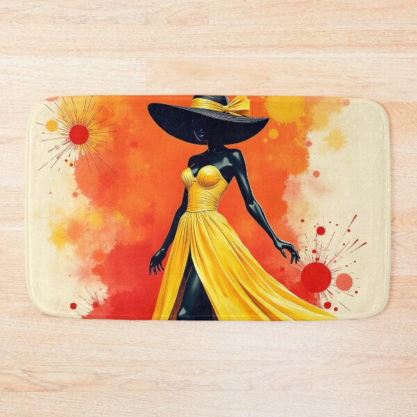 Item preview, Ethereal Beautiful Leggy Black Skinned Girl in Yellow designed and sold by Huskyyy Designs.