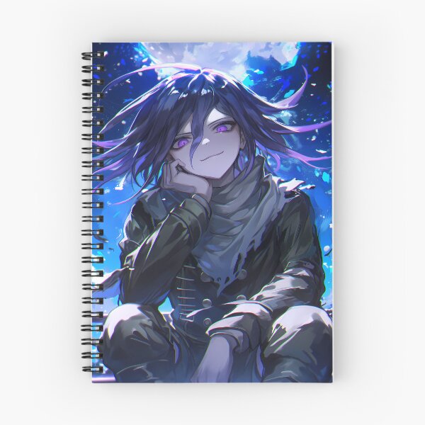 Item preview, Kokichi Ouma Danganronpa Purple Eyes Blue Glow Night Portrait designed and sold by 108Recordings.