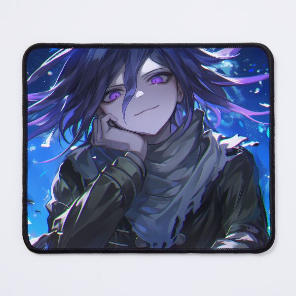 Item preview, Kokichi Ouma Danganronpa Purple Eyes Blue Glow Night Portrait designed and sold by 108Recordings.