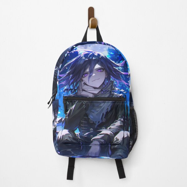 Item preview, Kokichi Ouma Danganronpa Purple Eyes Blue Glow Night Portrait designed and sold by 108Recordings.