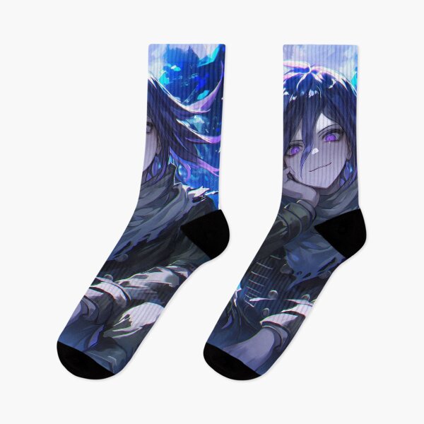 Item preview, Kokichi Ouma Danganronpa Purple Eyes Blue Glow Night Portrait designed and sold by 108Recordings.