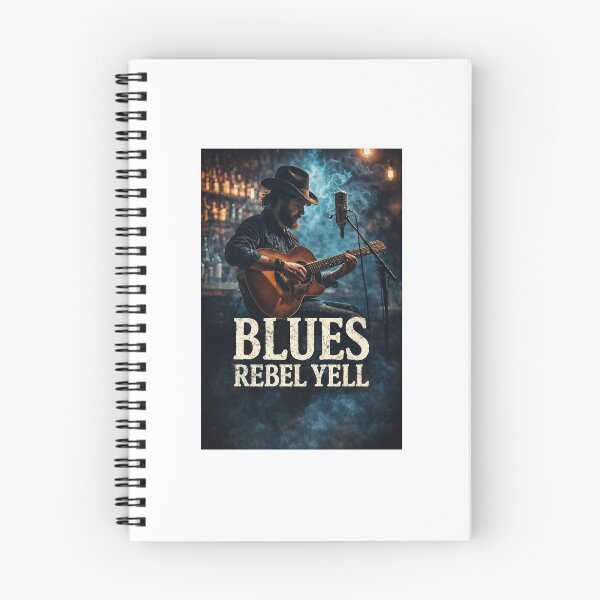 Item preview, Blues Rebel Yell Vintage Guitar Poster designed and sold by Rebel Knit.