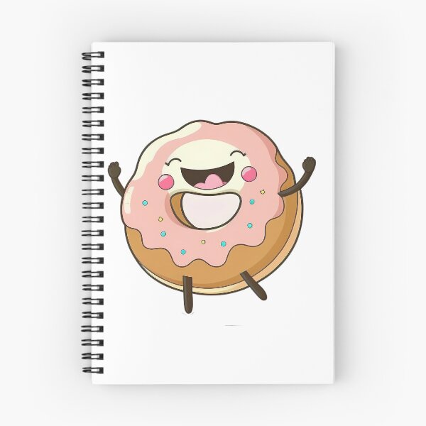 Item preview, Kawaii Happy Donut with Pink Icing Sprinkles, Funny Food Gift, Cute designed and sold by CLC54.