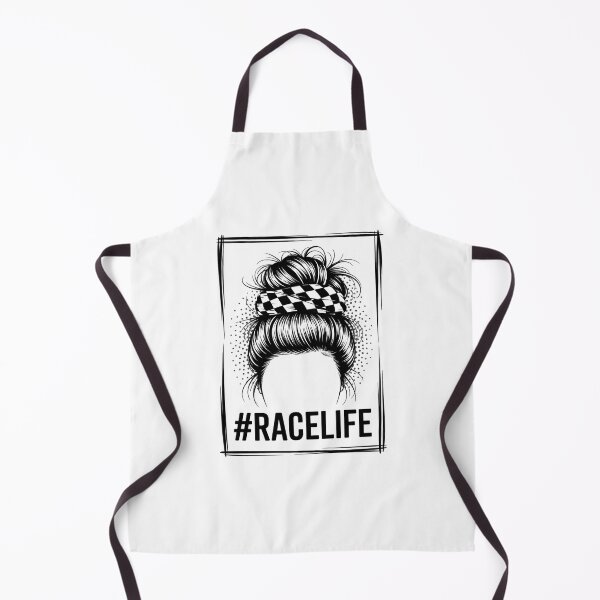 Item preview, Race Life Messy Bun Bleached Race Car Checkered Racing designed and sold by papertaless.