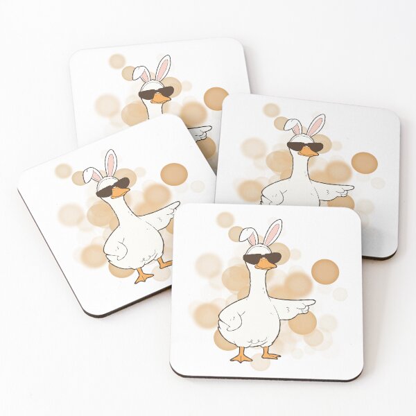 Item preview, Duck with Bunny Ears and Sunglasses - Funny Illustration designed and sold by iamKRUK.