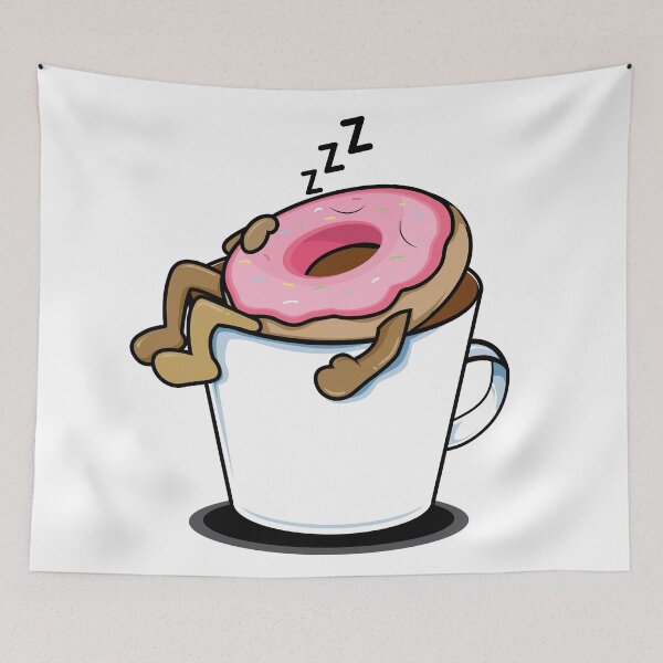 Item preview, Relaxed Donut in a Cup of Coffee - Kawaii Funny Coffee Morning Gift designed and sold by CLC54.