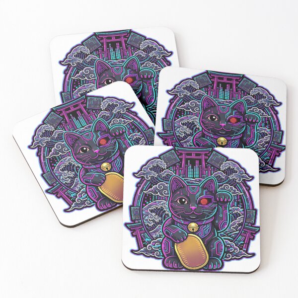 Item preview, Neo Japanese Cyberpunk Maneki Neko Cat - EdolikCo designed and sold by EdolnkCo.
