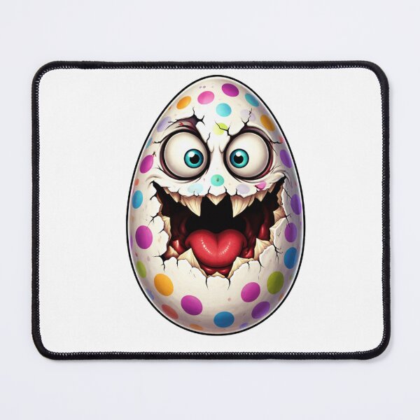 Item preview, Creepy Funny Easter Egg Crack Face designed and sold by WhyNotZuK.