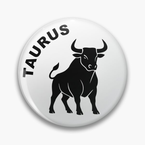 Item preview, Taurus Bull - Zodiac Sign In Negative Circle Bold Art designed and sold by The Bold Line Studio.