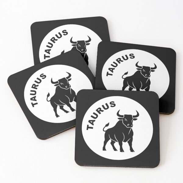 Item preview, Taurus Bull - Zodiac Sign In Negative Circle Bold Art designed and sold by The Bold Line Studio.