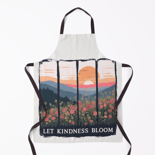 Item preview, Let Kindness Bloom – Vintage Sunset Floral Landscape designed and sold by Kavya Art.