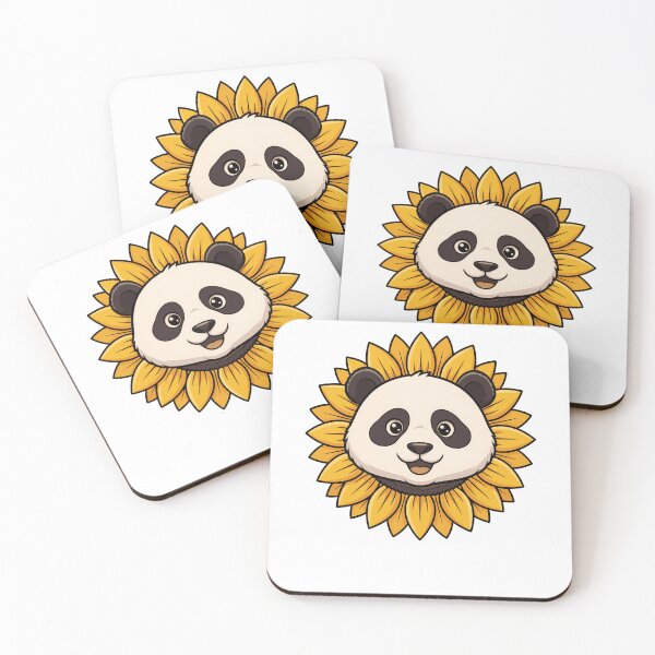 Item preview, Cute Kawaii Giant Panda Sunflower Floral Petals designed and sold by k3rstman1.
