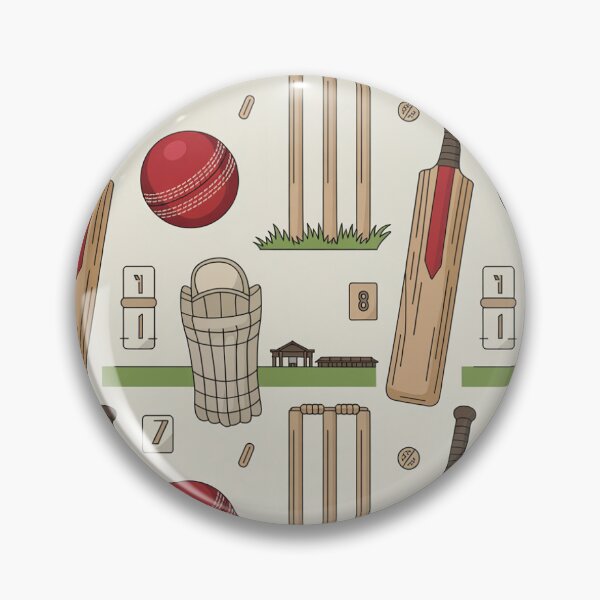 Item preview, Cricket Equipment Seamless Pattern – Bats, Balls, Pads & Wickets designed and sold by Midnight Veil Designs.