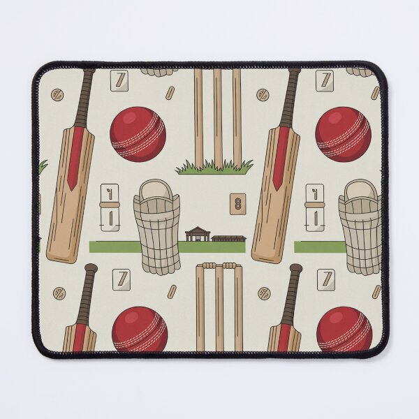 Item preview, Cricket Equipment Seamless Pattern – Bats, Balls, Pads & Wickets designed and sold by Midnight Veil Designs.