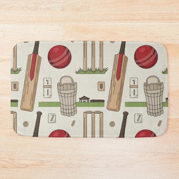 Item preview, Cricket Equipment Seamless Pattern – Bats, Balls, Pads & Wickets designed and sold by Midnight Veil Designs.
