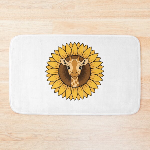Item preview, Cute Baby Giraffe Sunflower Floral Wildlife Safari designed and sold by k3rstman1.