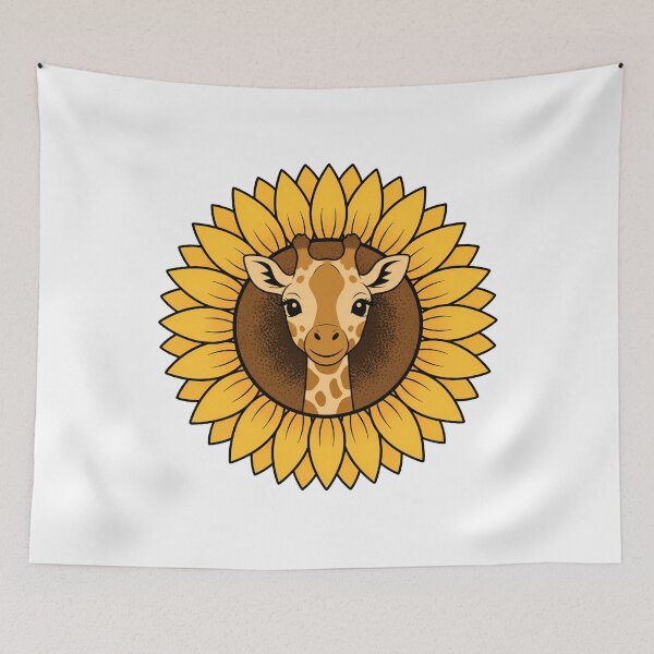 Item preview, Lindo bebé jirafa girasol floral safari vida salvaje designed and sold by k3rstman1.