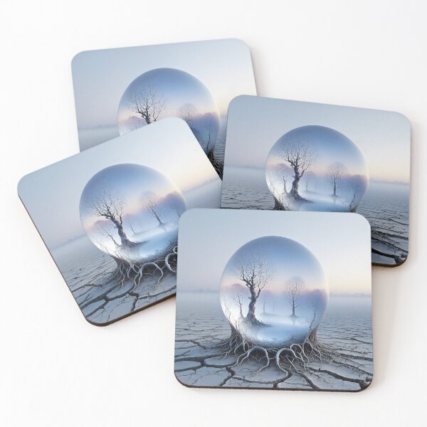 Item preview, Surreal Tree's in a Sphere on Cracked River Bed designed and sold by Huskyyy Designs.