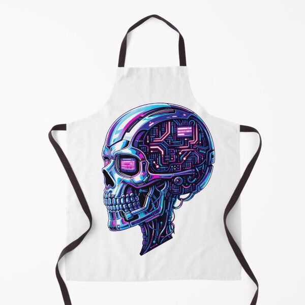 Item preview, Cyberpunk Neon Skull - Futuristic Synthwave Electronic Art designed and sold by Antonrec86.
