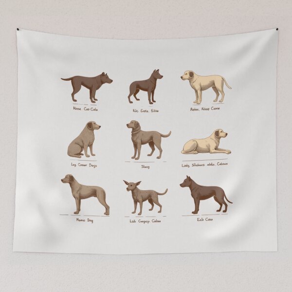 Item preview, Dog Body Language & Posture Guide Illustration designed and sold by Kavya Art.