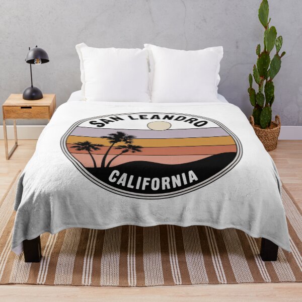 Item preview, San Leandro California: Retro Sunset Landscape Badge designed and sold by CircinusStore.