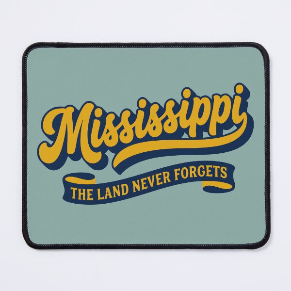 Item preview, Mississippi Retro Script The Land Never Forgets Magnolia State Vintage 70s Logo designed and sold by Cozy-Old-Pub.