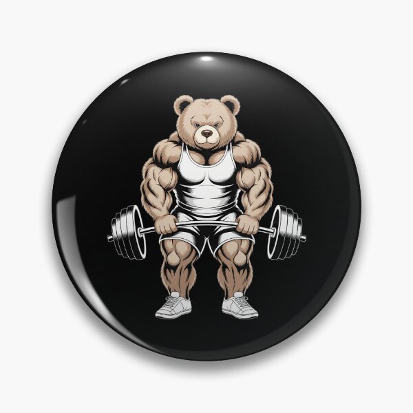 Item preview, Teddy Bear Lifting Weights Gym Workout Animal designed and sold by Formatage.