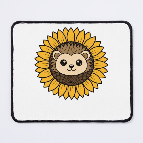 Item preview, Adorable Kawaii Hedgehog Sunflower designed and sold by k3rstman1.