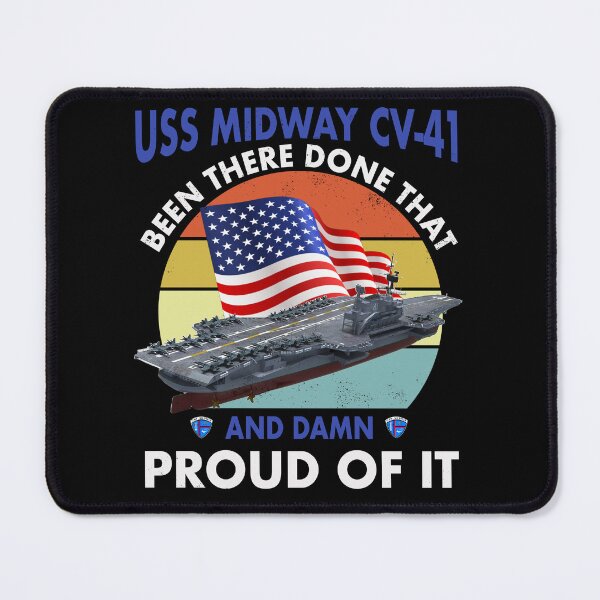 Item preview, USS Midway CV41 Veteran Pride Patriotic Shirt designed and sold by Emberglowo.