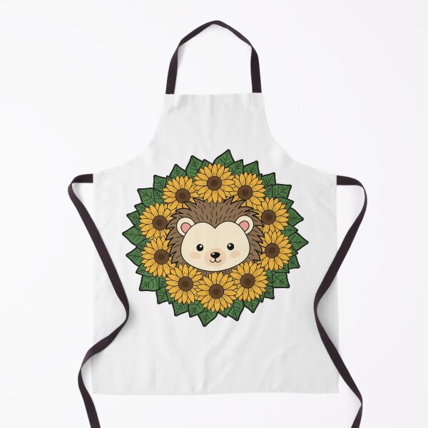 Item preview, Cute Kawaii Hedgehog Sunflower Wreath Floral Garden designed and sold by k3rstman1.