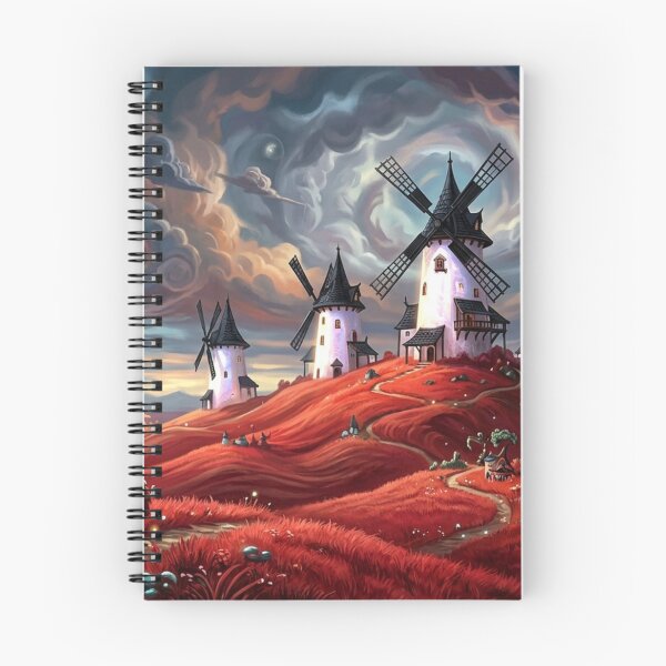 Item preview, Windmills above red hills designed and sold by Sigtrix.