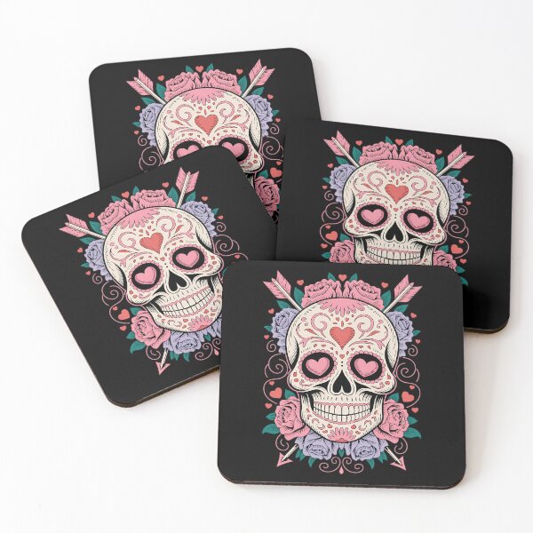 Item preview, Valentine's Day Decorative Skull Hearts Roses Tattoo Goth designed and sold by Formatage.