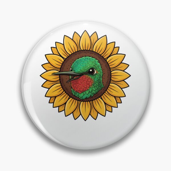 Item preview, Vibrant Hummingbird Inside Yellow Sunflower designed and sold by k3rstman1.
