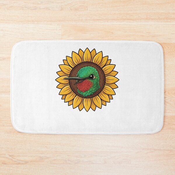 Item preview, Vibrant Hummingbird Inside Yellow Sunflower designed and sold by k3rstman1.