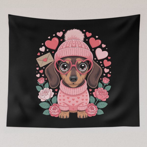 Item preview, Valentine's Day Dog Mom Valentine Dachshund Dog Weiner designed and sold by Formatage.
