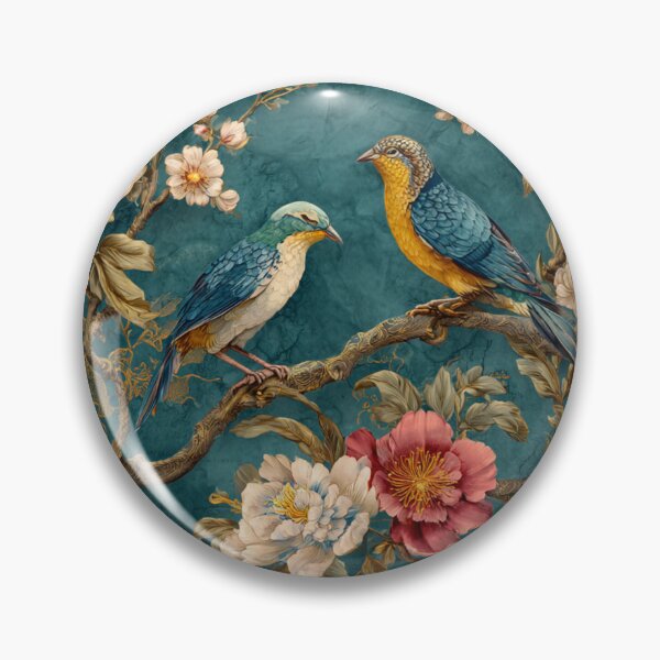 Item preview, Capri Silk Floral Birds Gentle Chinese Art Wallpaper designed and sold by GrinGalore.