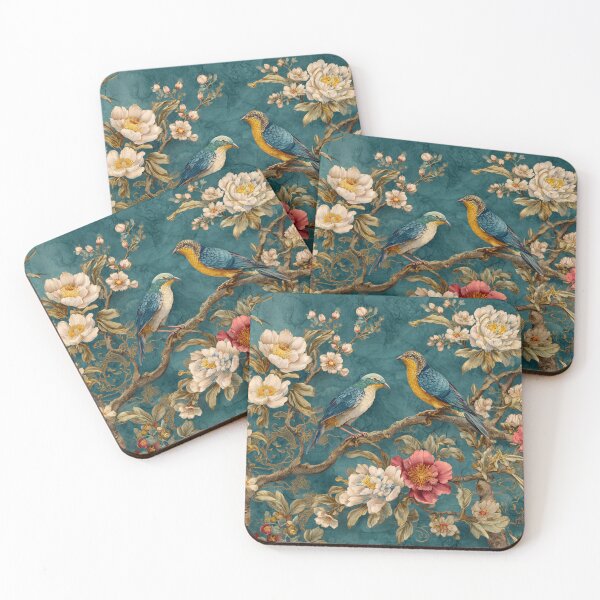 Item preview, Capri Silk Floral Birds Gentle Chinese Art Wallpaper designed and sold by GrinGalore.