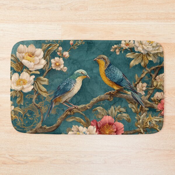 Item preview, Capri Silk Floral Birds Gentle Chinese Art Wallpaper designed and sold by GrinGalore.