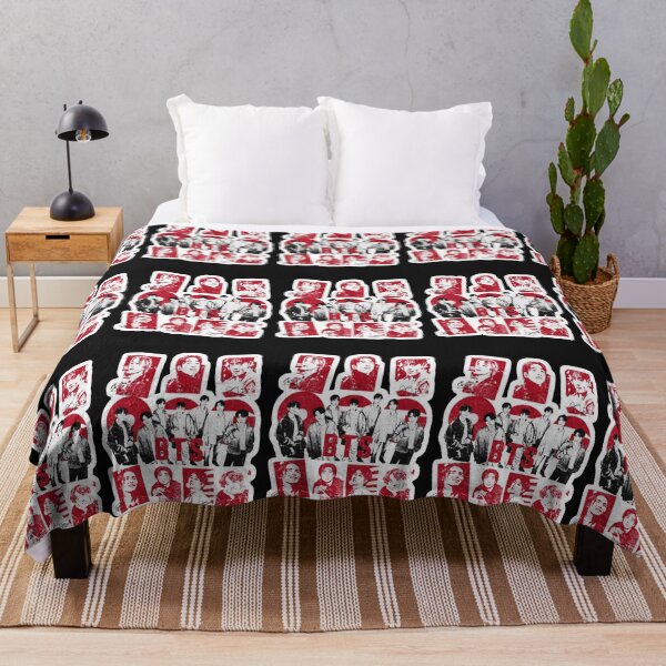 Item preview, BTS Bangtan Boys Vintage Retro Grunge Red Aesthetic Design designed and sold by shopmamabite.
