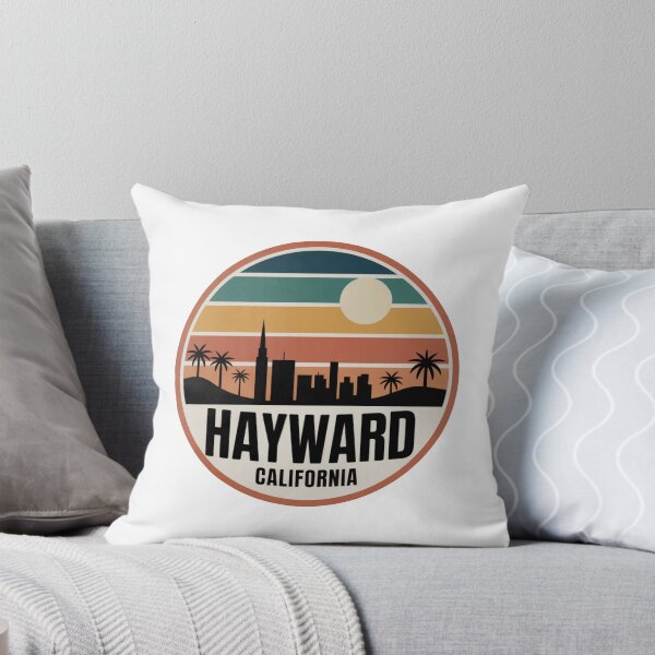 Item preview, Hayward California: Retro Skyline Sunset Badge designed and sold by CircinusStore.