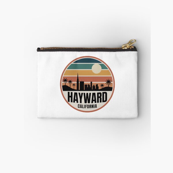 Item preview, Hayward California: Retro Skyline Sunset Badge designed and sold by CircinusStore.