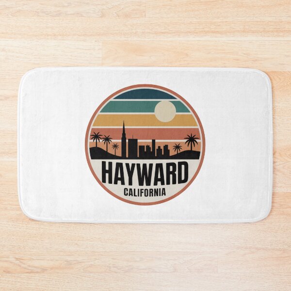 Item preview, Hayward California: Retro Skyline Sunset Badge designed and sold by CircinusStore.